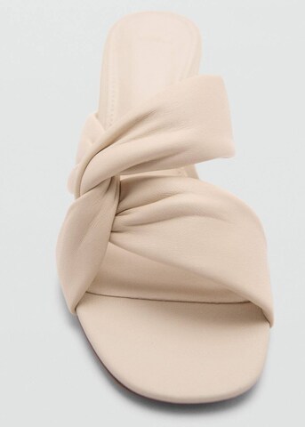 MANGO Mules 'Kuma' in Beige