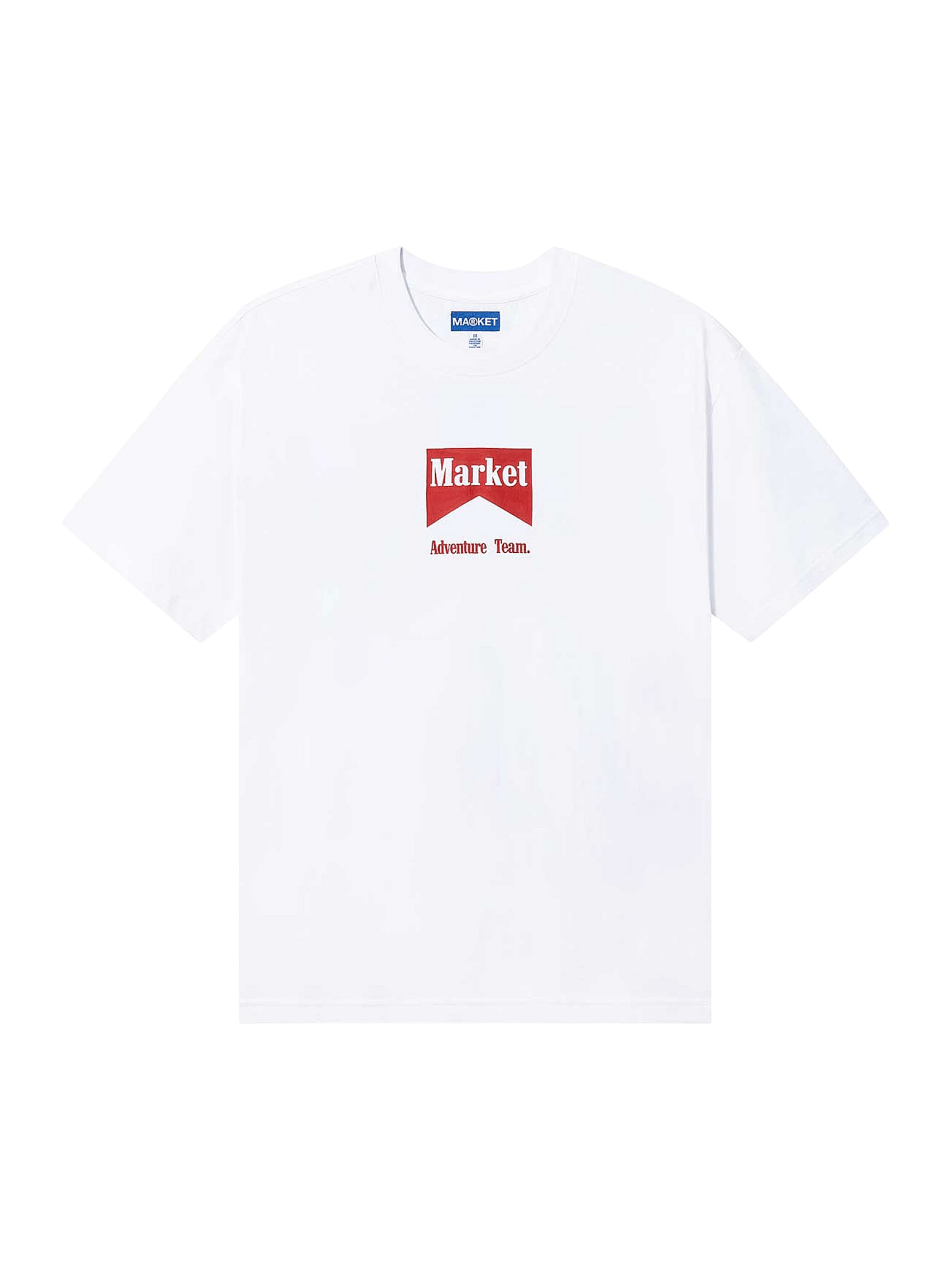 MARKET Funkční tričko 'Adventure Team' – bílá: přední strana