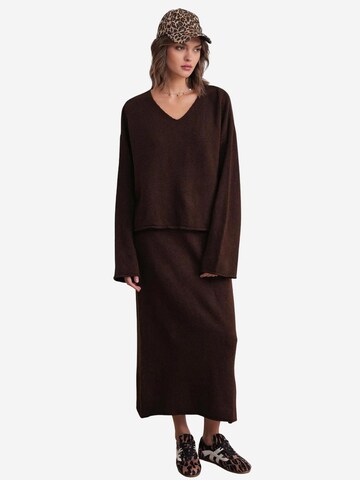 Tenue d'intérieur 'Strick-Koordinaten' MixRay en marron : devant