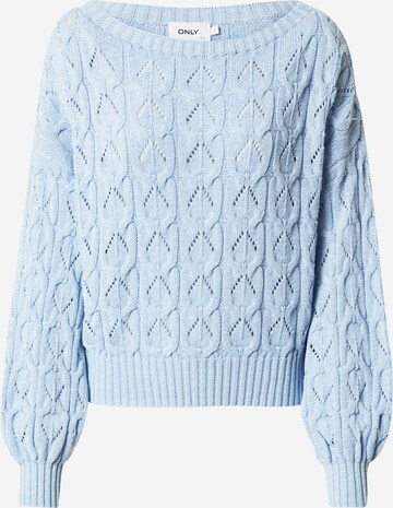 Pull-over 'Brynn' ONLY en bleu : devant