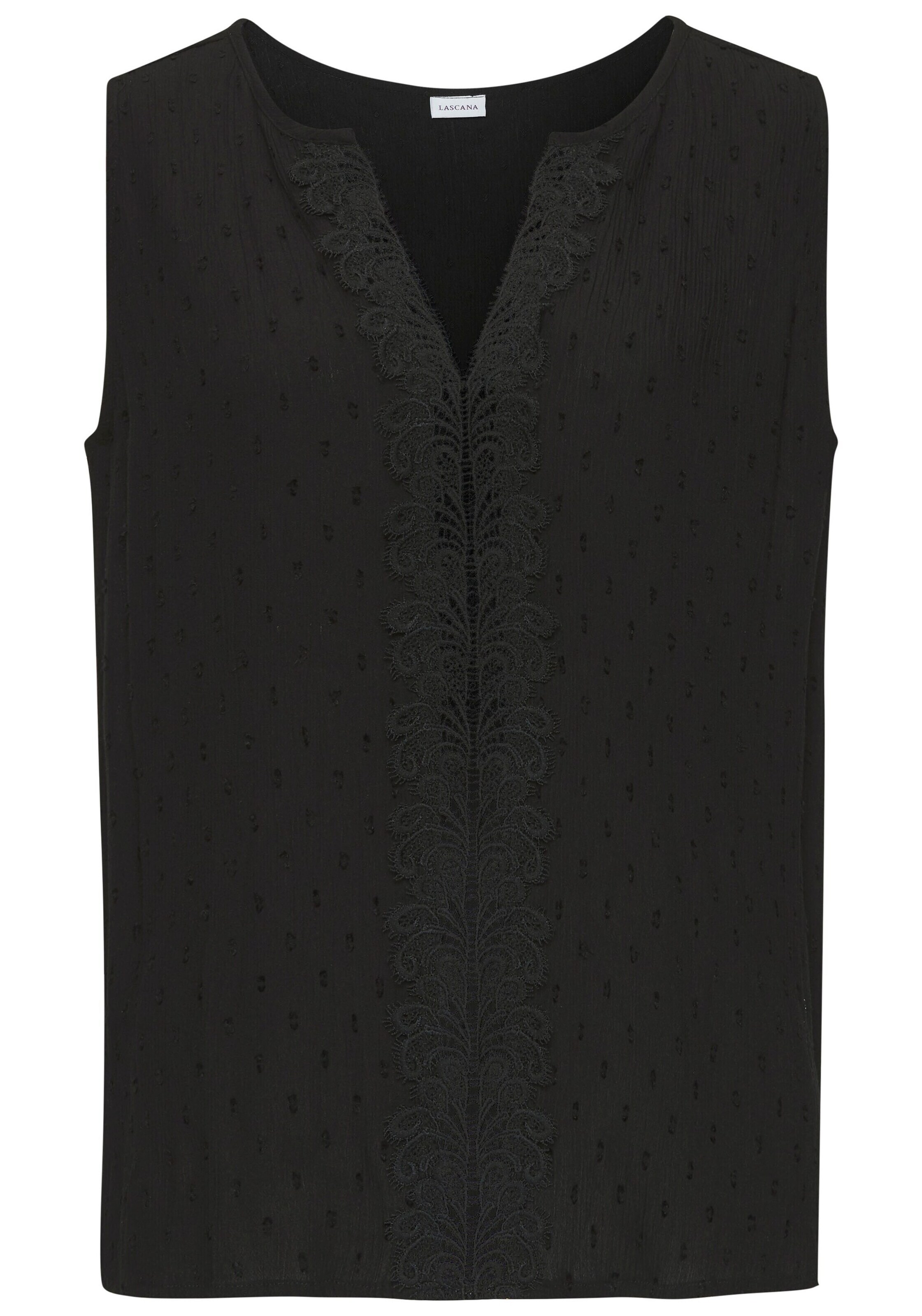 LASCANA Blouse in Black: front