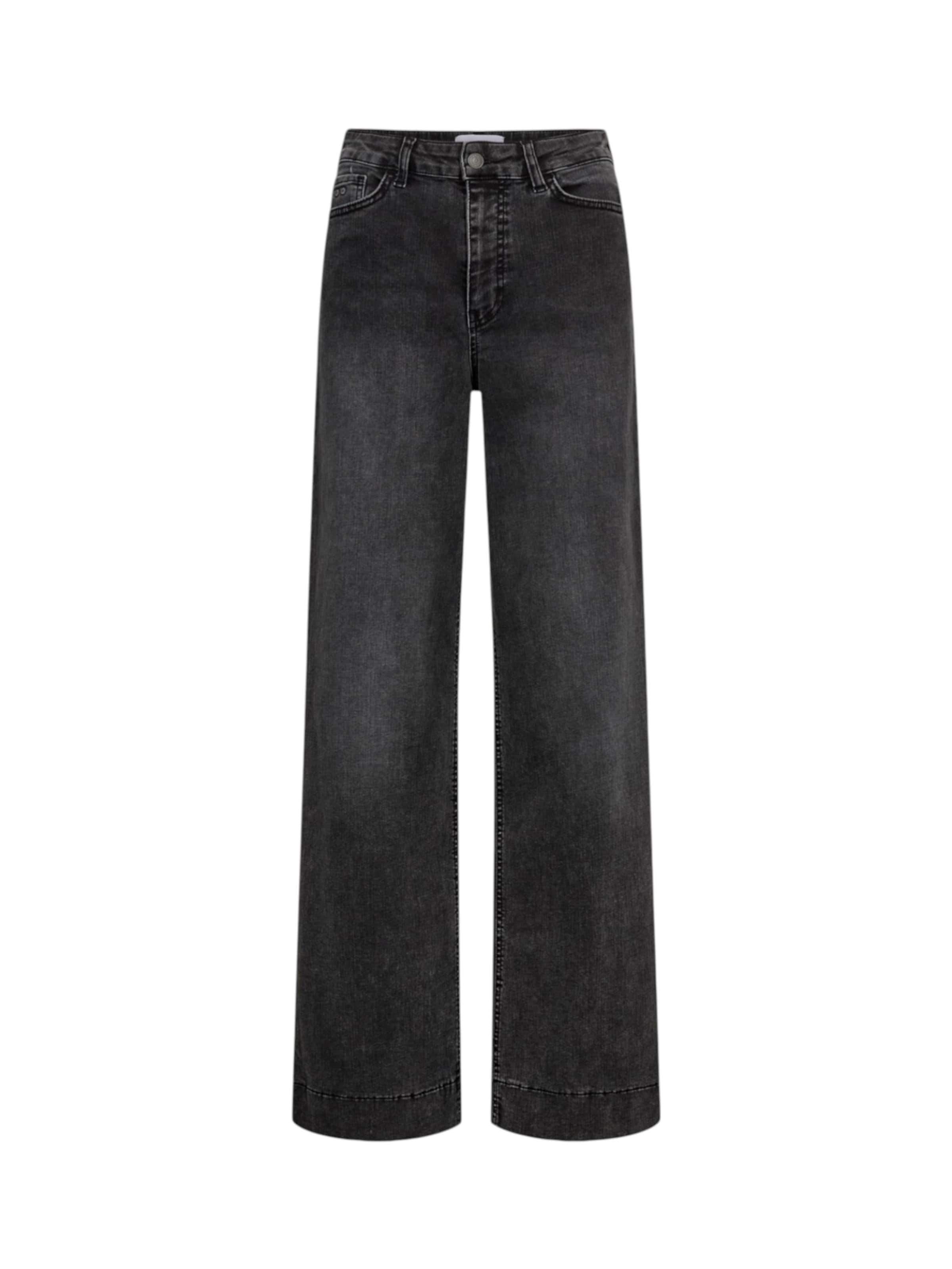 NÜMPH - Perna larga Calças de ganga 'NUPARIS HR WIDE JEANS ' em preto: frente