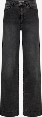 juoda NÜMPH Plačios klešnės Džinsai 'NUPARIS HR WIDE JEANS ': priekis