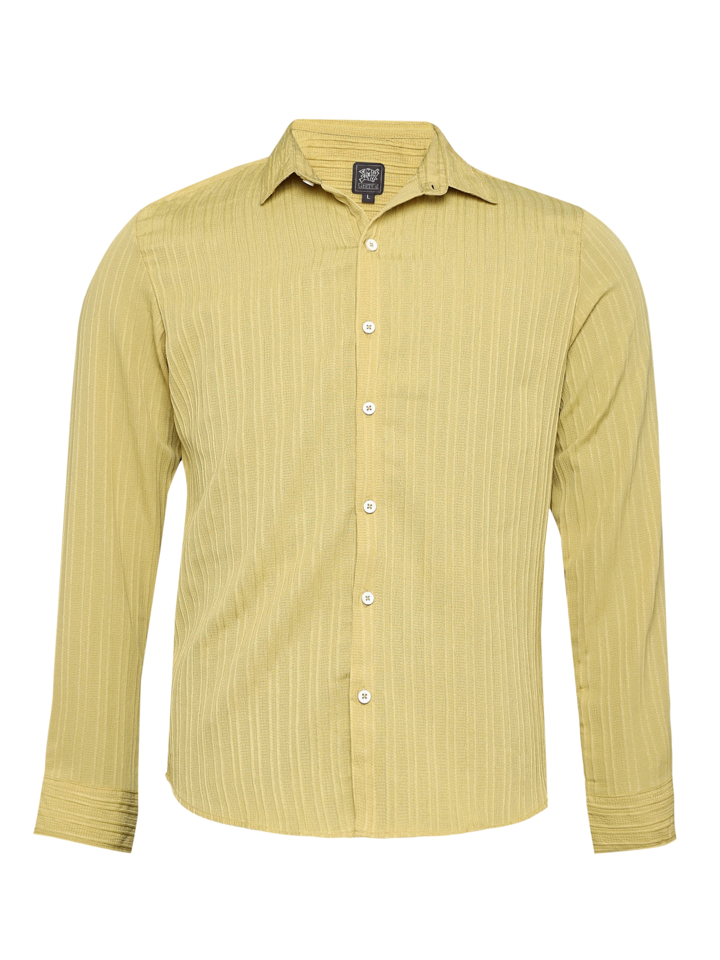 Campus Sutra Regular fit Πουκάμισο 'Zavanna' σε κίτρινο: μπροστά