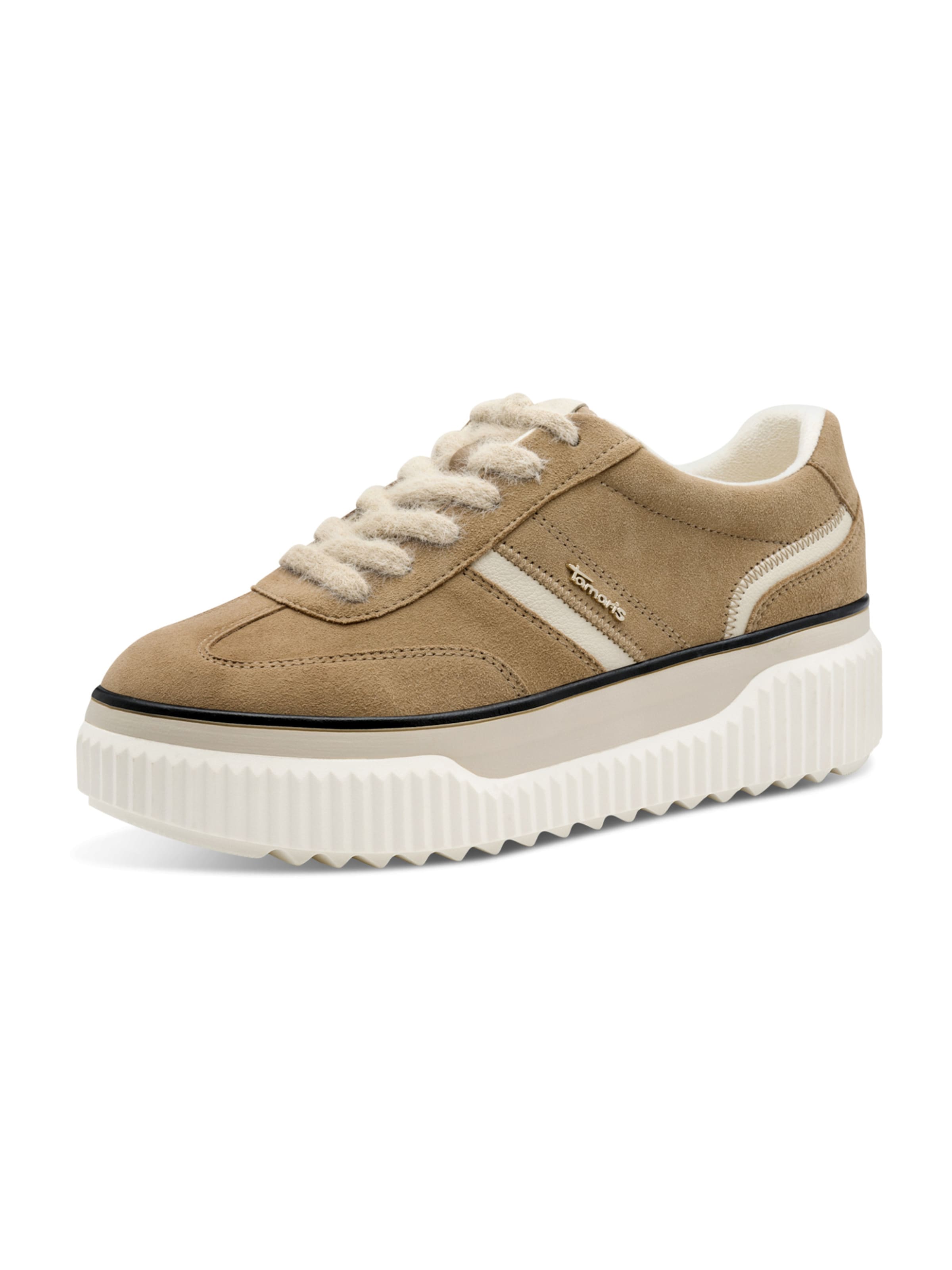 Tamaris - Zapatillas deportivas bajas en beige: frente