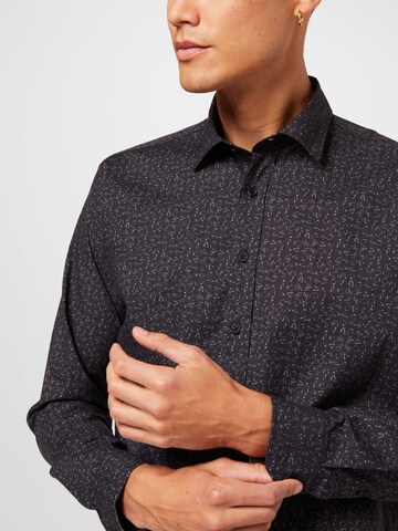 Gabbiano Slim fit Button Up Shirt in Black