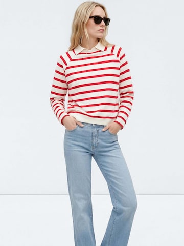 Sweat-shirt 'Crew Neck' Mavi en rouge : devant
