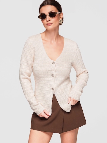 Ombre Gebreid vest in Beige