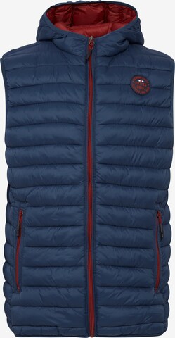 FQ1924 Bodywarmer 'Bendik' in Blauw: voorkant