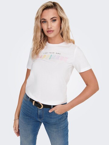 ONLY T-Shirt 'CORA' in Weiß: Vorderseite