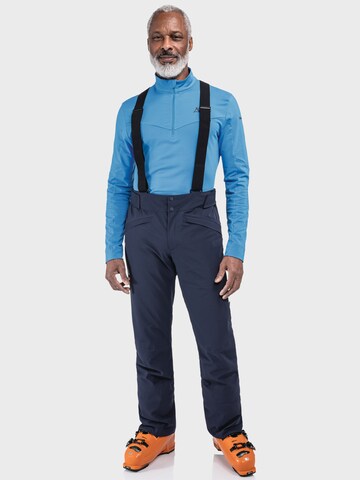 Coupe slim Pantalon outdoor Schöffel en bleu