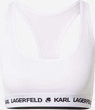 Karl Lagerfeld Bralette Bra in White: front