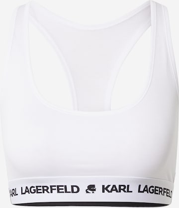 Karl Lagerfeld صدرية حمالة صدر بلون أبيض: الأمام