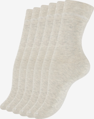 Cotton Prime Socks in Beige: front