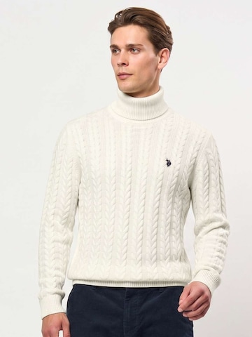 U.S. POLO ASSN. Svetr ' UMDashe ' – bílá: přední strana