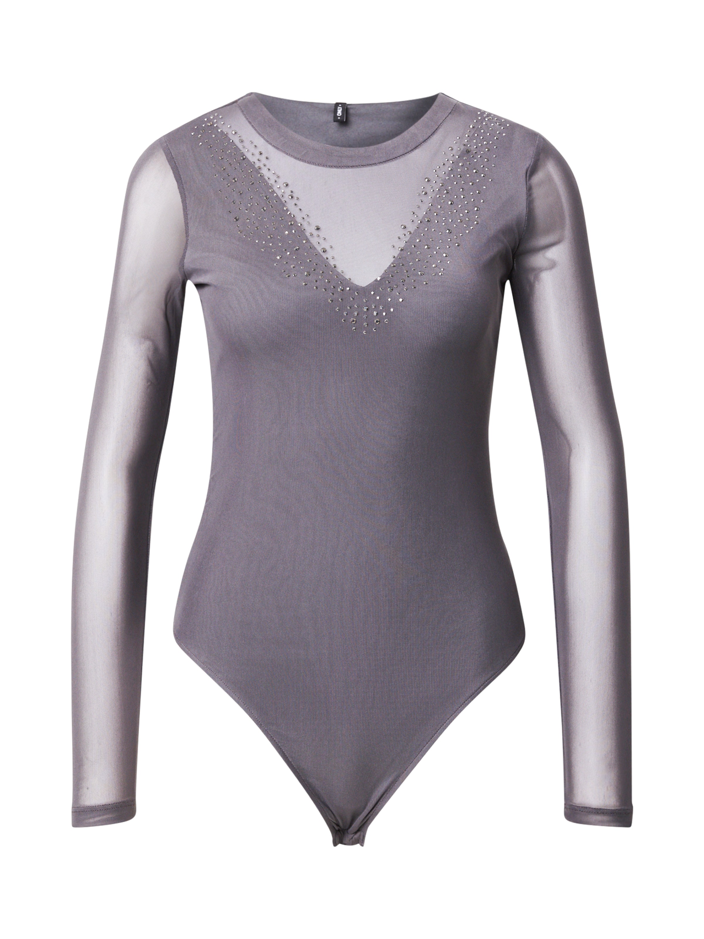Body a maglietta 'ONLPARIS' di ONLY in grigio: frontale