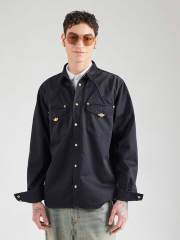 Versace Jeans Couture Regular fit Overhemd in Zwart: voorkant