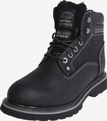 Dockers by Gerli - Botas com atacadores '23DA104' em preto: frente