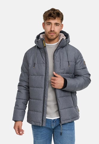 Veste d’hiver 'Hebero' INDICODE JEANS en gris : devant