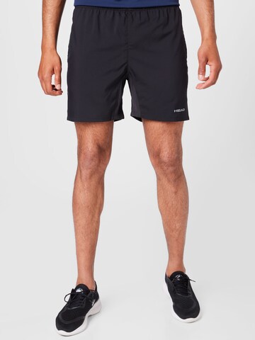 HEAD Regular Sports trousers in Black: front