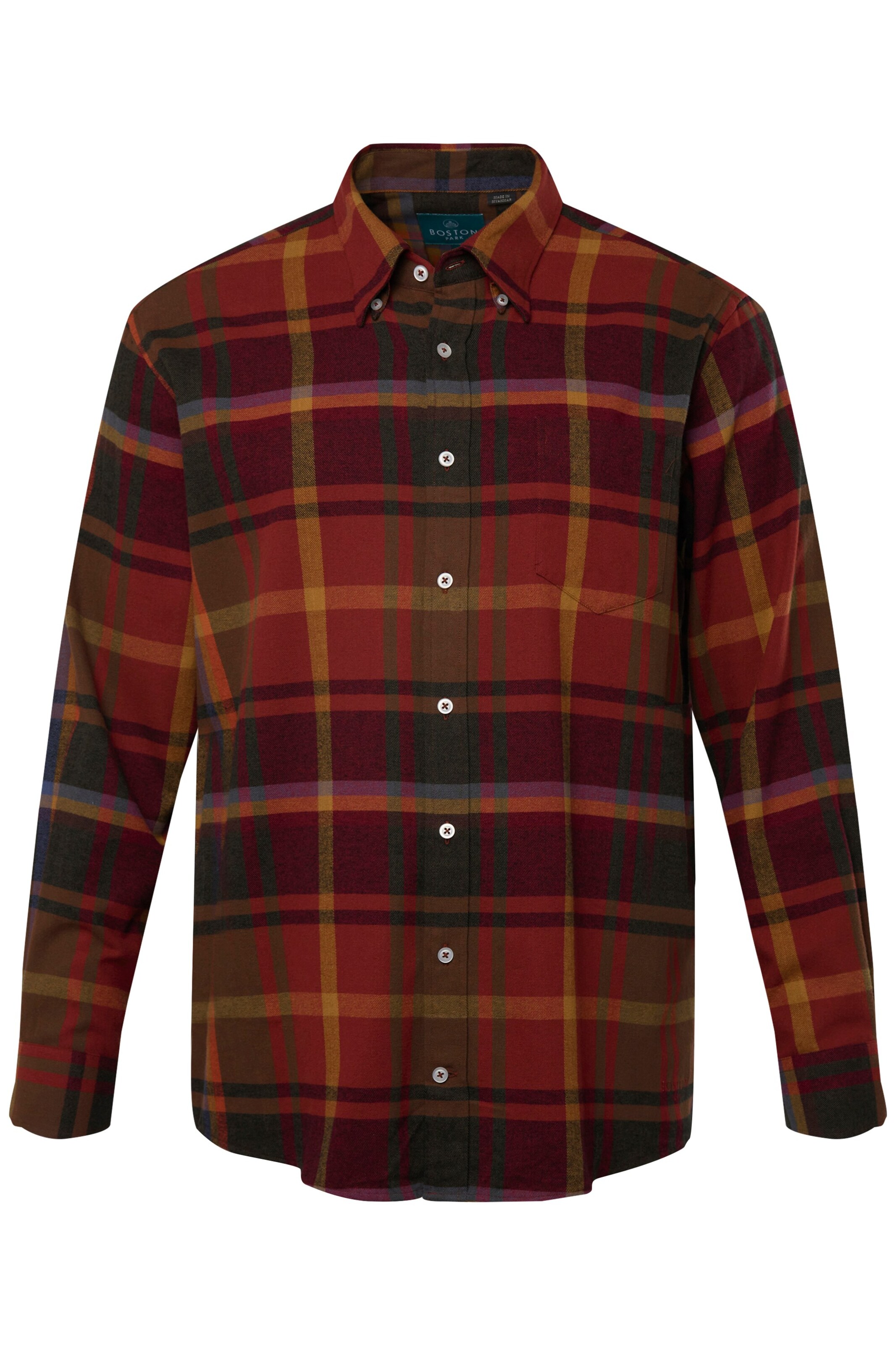 Boston Park Regular Fit Hemd in Rot: Vorderseite