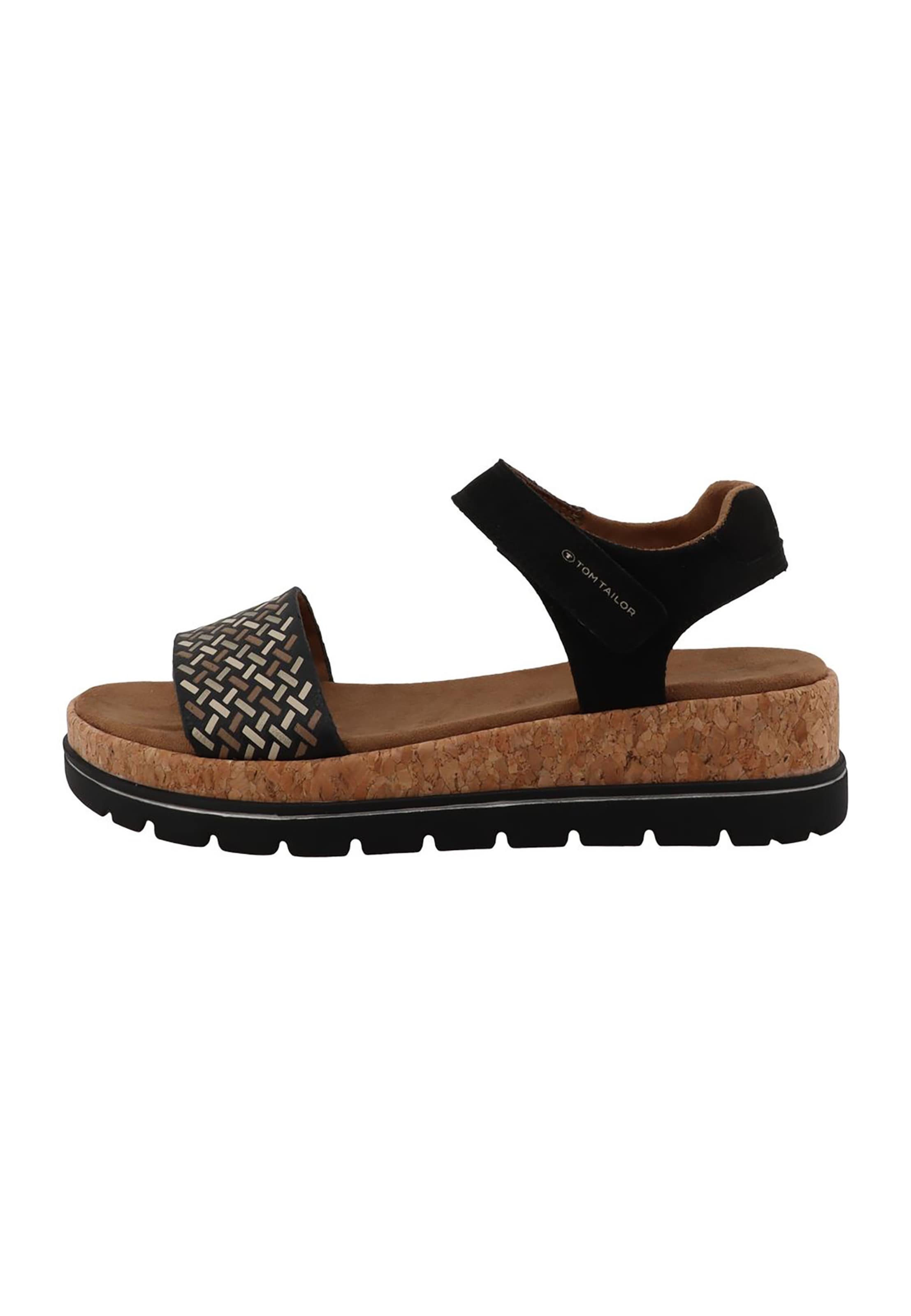 TOM TAILOR Sandale in Schwarz