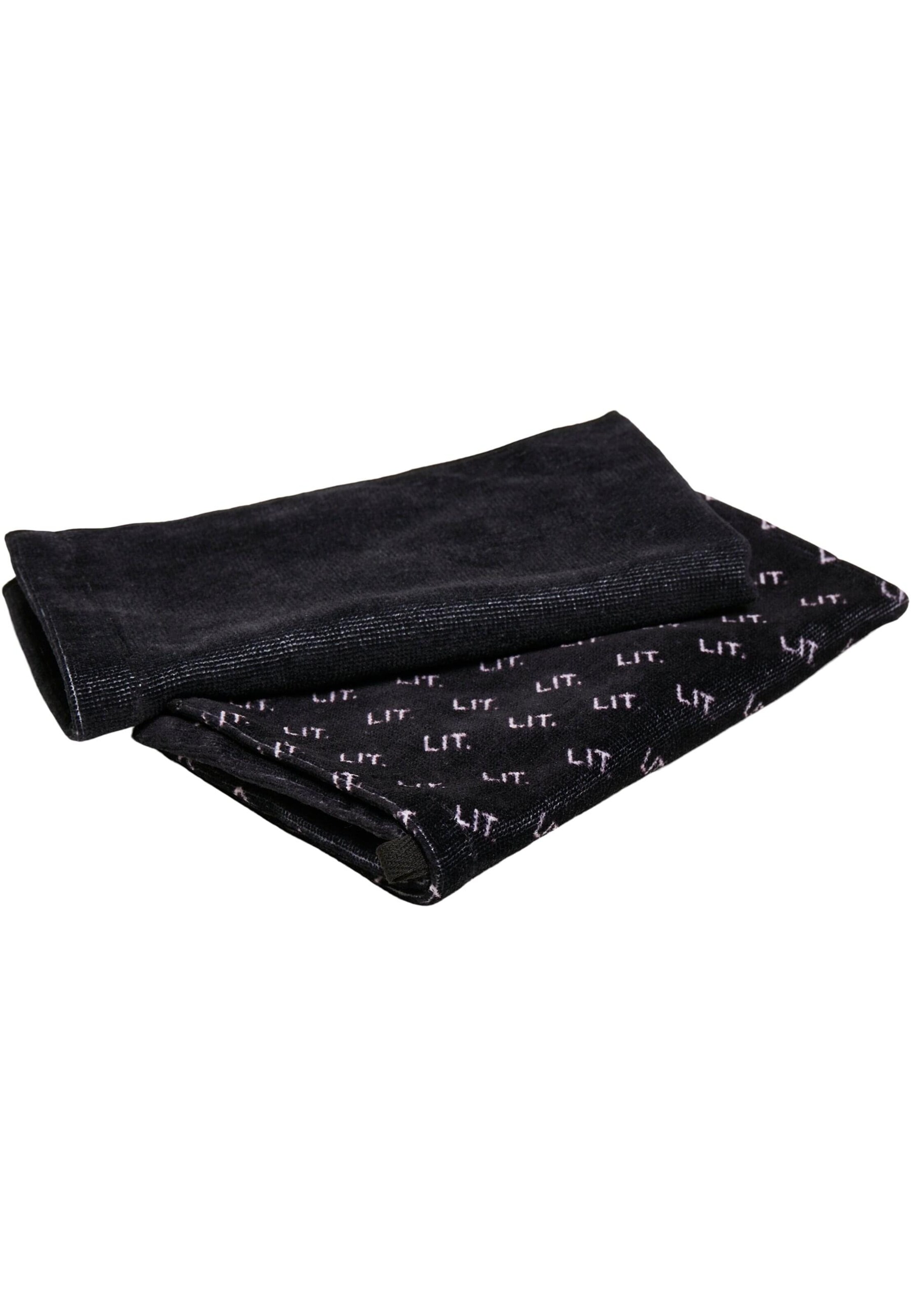 Mister Tee Towel 'Lit' in Black: front