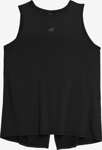 4F Sports Top in Black: front