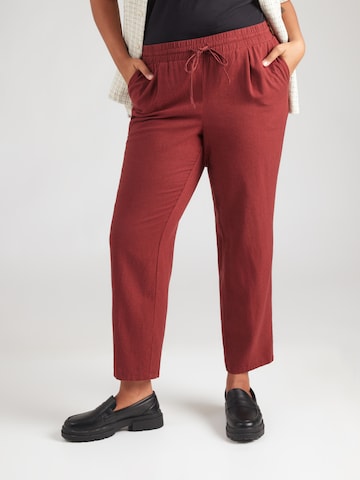 raudona Vero Moda Curve Standartinis Klostuotos kelnės 'VMJESMILO': priekis