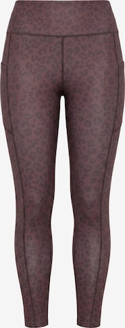 Studio Untold Skinny Sports trousers in Brown: front