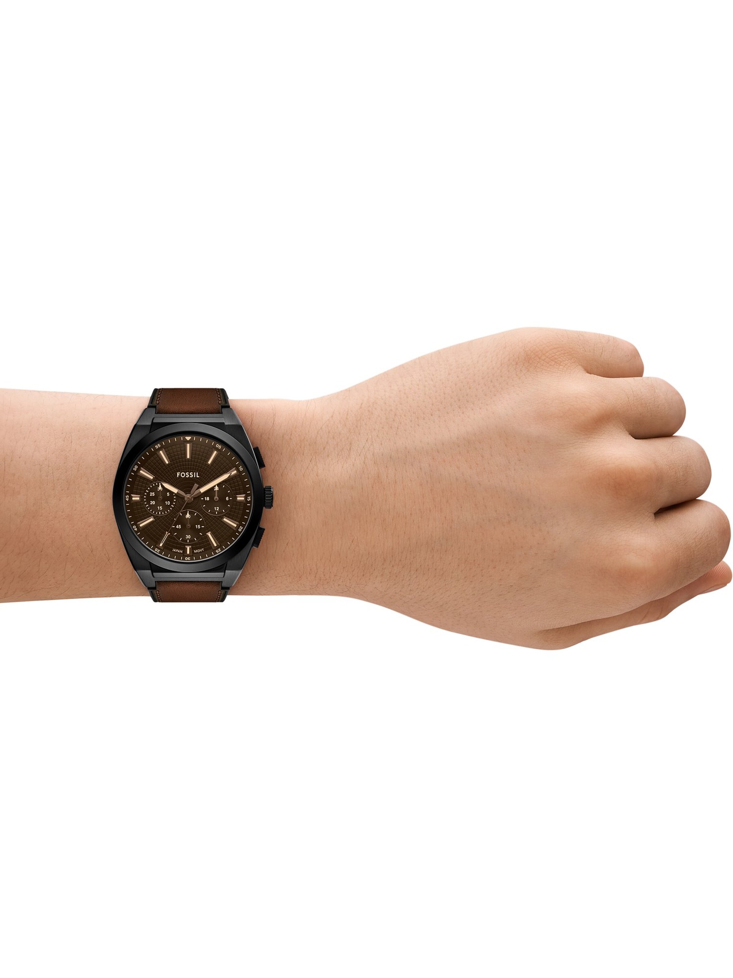 FOSSIL Analoguhr 'Everett' in Braun