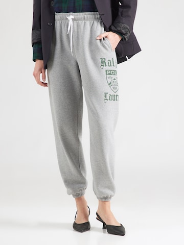 Effilé Pantalon 'SEASONAL FLEECE' Polo Ralph Lauren en gris : devant
