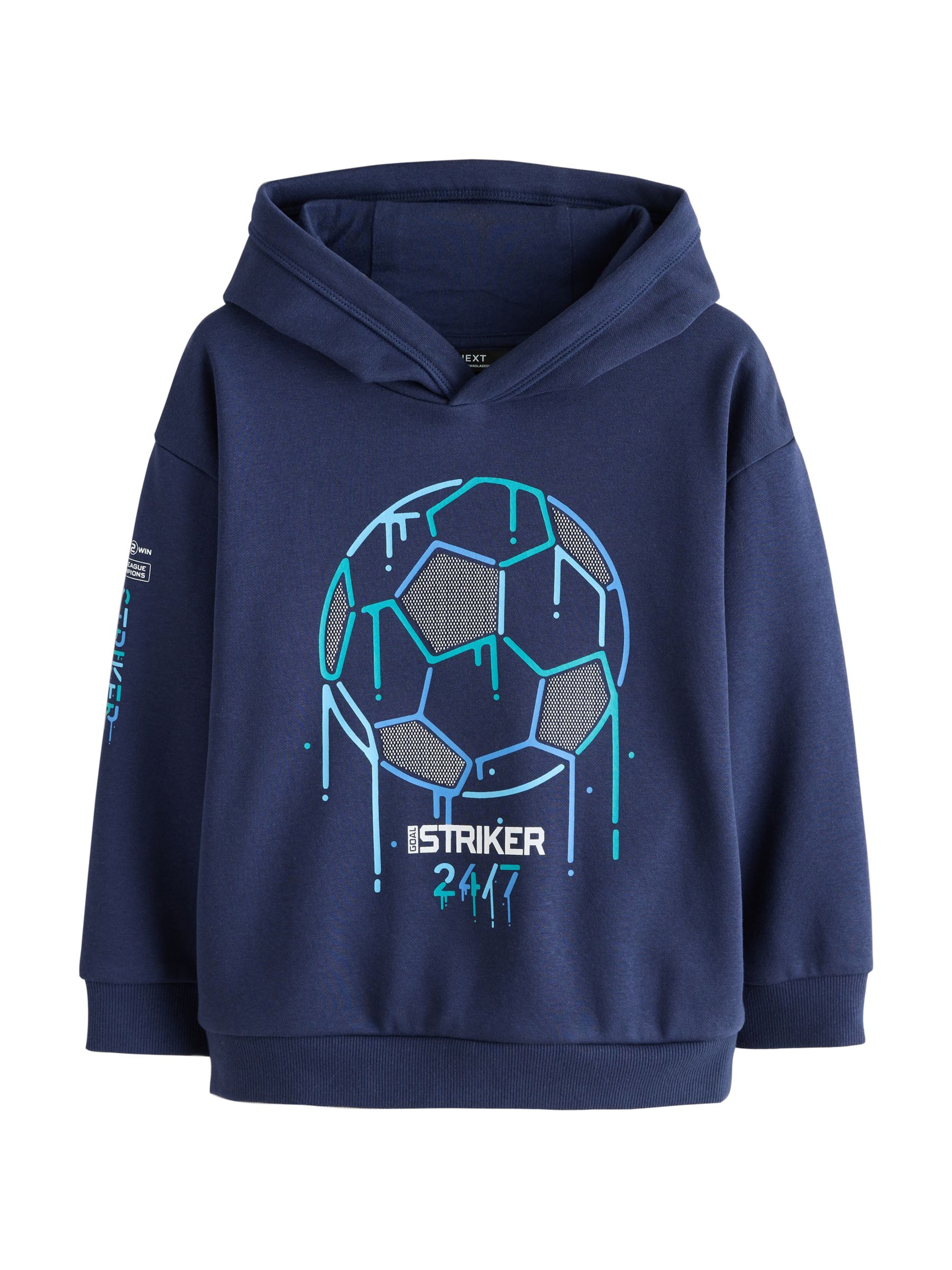 Next Sweatshirt i blå: framsida