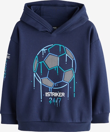 Next Sweatshirt i blå: framsida