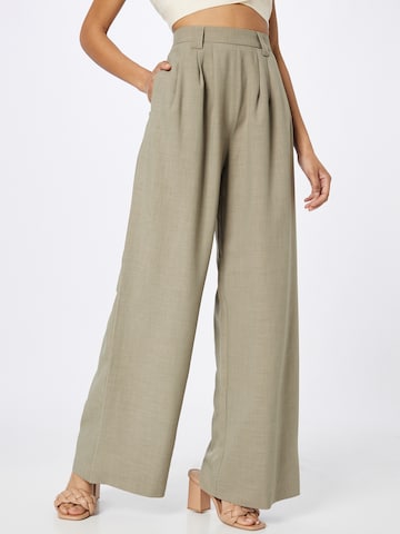 Wide Leg Pantalon à pince 'BROOD' Essentiel Antwerp en beige : devant