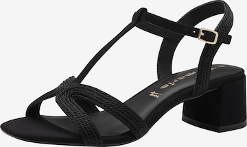 Sandales Tamaris en noir : devant
