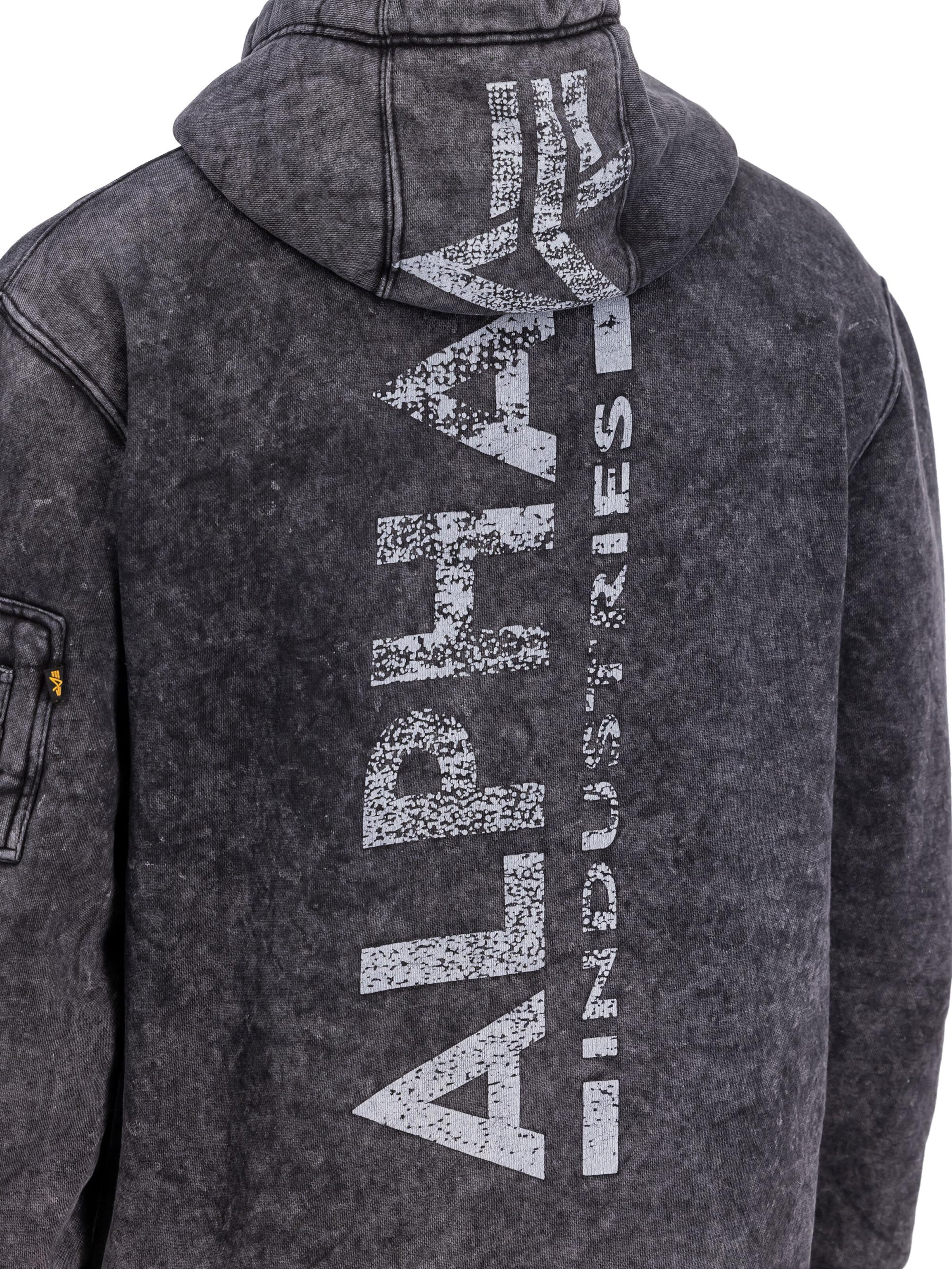 ALPHA INDUSTRIES Mikina 'Vintage' – černá