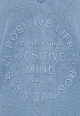 Sweat-shirt Zwillingsherz en bleu : devant
