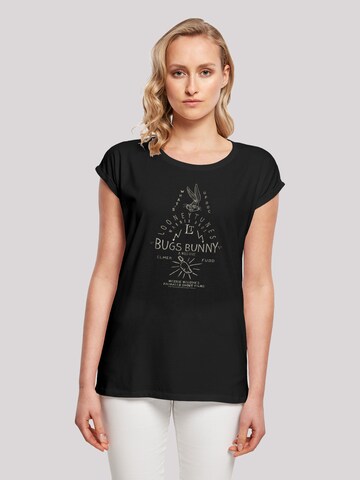 T-shirt 'Looney Tunes Bugs Bunny A Wild Hare' F4NT4STIC en noir : devant