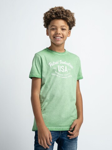 T-Shirt Petrol Industries en vert : devant