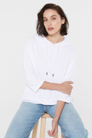 SENSES.THE LABEL Sweatshirt 'So:la' in Weiß: Vorderseite