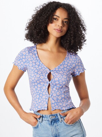 T-shirt Monki en bleu : devant