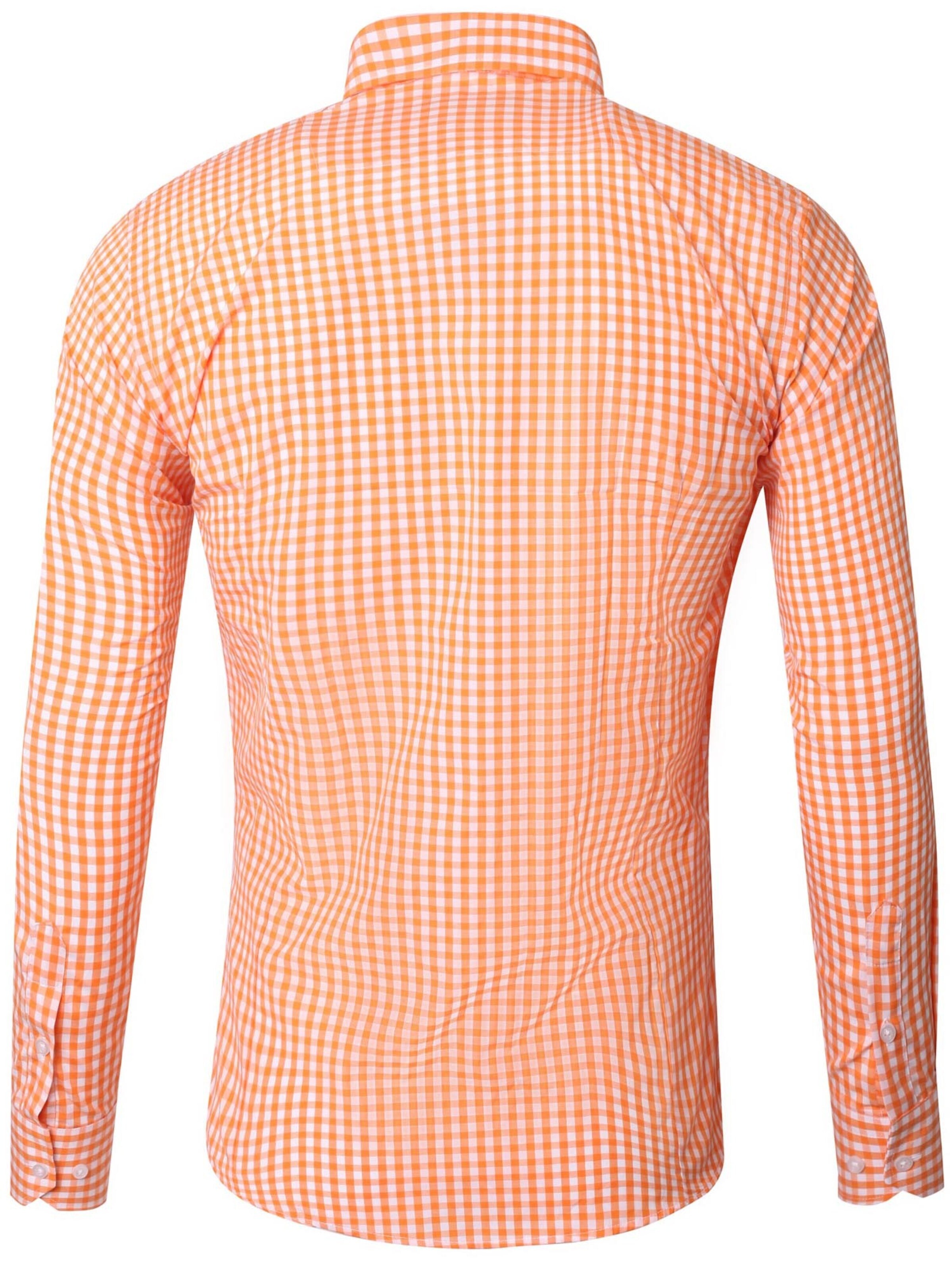 Reslad Slim fit Button Up Shirt 'RS7007' in Orange
