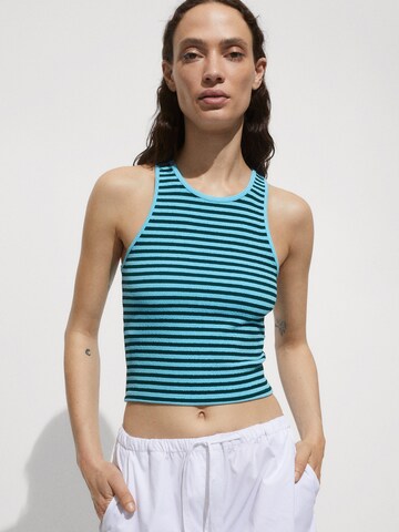 MANGO Top in Blue: front