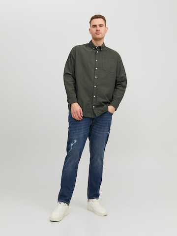 Regular fit Camicia 'Oxford' di Jack & Jones Plus in verde