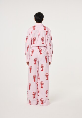 Fabienne Chapot Wide leg Pleat-front trousers in Pink