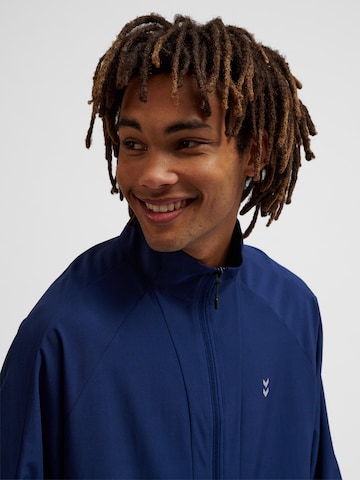 Hummel Sports sweat jacket in Blue