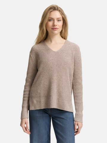 TOM TAILOR Sweater in Brown: front