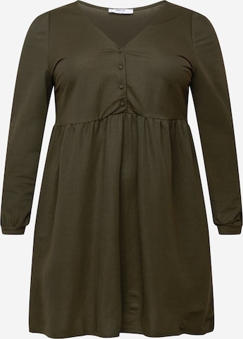 ABOUT YOU Curvy Shirt Dress 'Elva' in Green: front