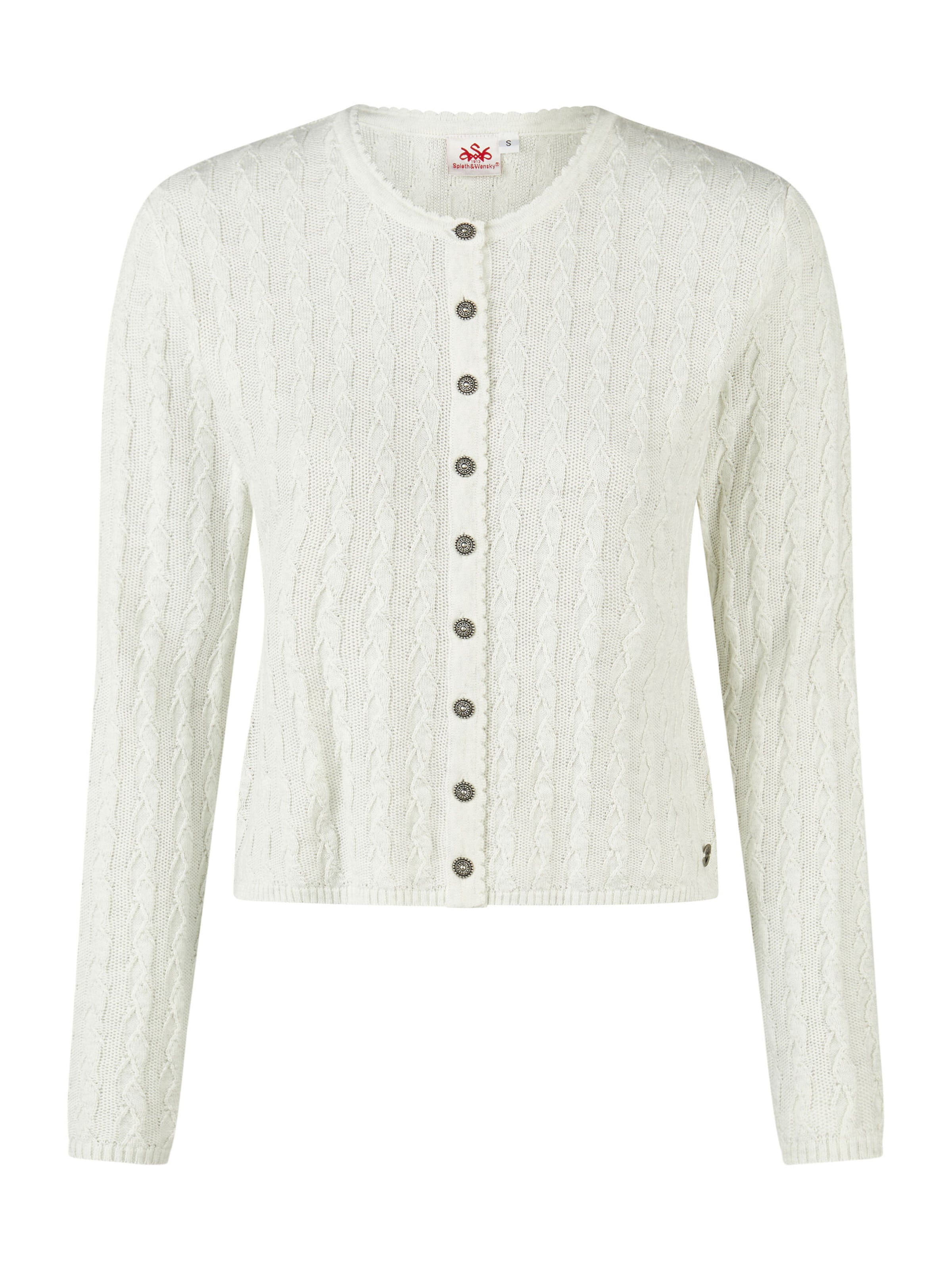 SPIETH & WENSKY Gebreid vest 'Hummeltal' in Wit: voorkant